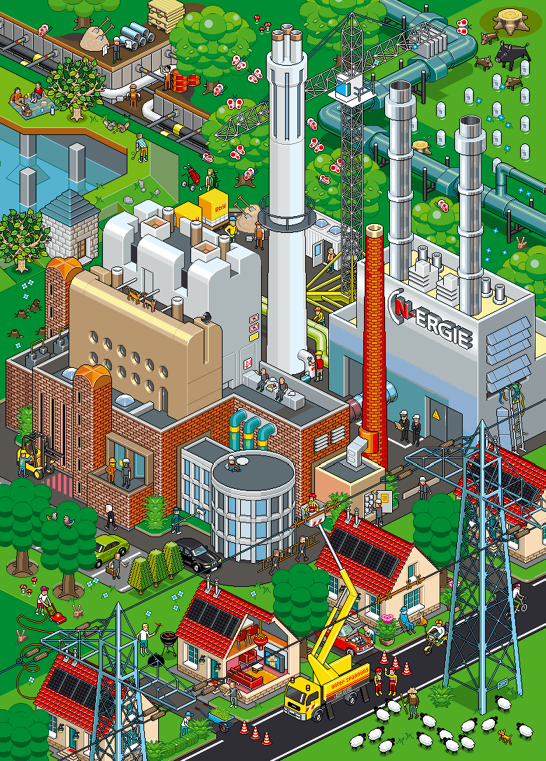 Für den Geschäftsbericht 2009 haben die eBoys uns die N-ERGIE illustriert